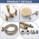 SINKTORY Retro Brass Shower Column with Mixer, Shower System Shower Set Wall Mounted Shower Kit with 20 cm Shower Head, Shower, Bath