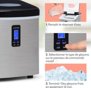 Machine à glaçons Klarstein Mr. Black-Frost 15 kg/24h