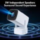 SEPYMP Portable Mini Projector, 4k Projector, Independent Speaker 5 Watts, 1080P HD, 350 ANSI, Android 11, Pre-Installed Netflix, Yo