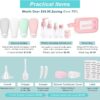 18 pieces of travel bottle, travel kit toiletries approved for aviation, suitable for shampoo, lotion, conditioner, shower gel, with