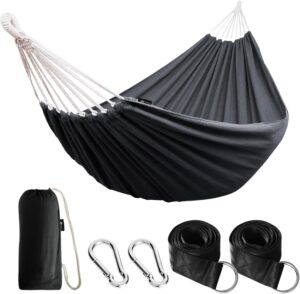 Hamac de camping Anyoo léger en toile avec sangles et sac