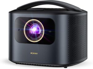NexiGo TriVision Ultra Portable Projector 4K Tri-LED-Laser, 2600 Lumens, Grain Free, No Eye Fatigue, Dolby Vision, HDR10, 3D, DTS V