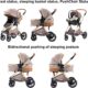 BEBBY Poussette 3 en 1, Poussettes Combinee Portable Pliant en Un Clic,Poussettes Citadines Avec Siege Auto, Poussette Canne Paysage