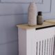 Vida Designs Arlington Cache-radiateur (Blanc, reglable) pour entree, Salon, Maison