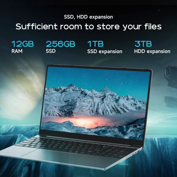 ALLDOCUBE GTBOOK 15 Laptop, 15.6 Inch FHD IPS, Intel Quad-Core N5100 2.8GHz, Laptop Windows 11 12GB RAM and 256GB SSD, 10000mAh, Min