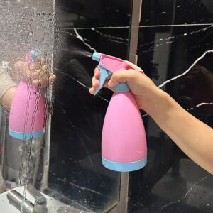 Gentpovth 3 Pieces 500ML Flacon Spray Bouteilles Vide Rechargeable (Riz-rose-bleu)