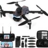 Drone avec camera, Moteur sans balais FPV Drone avec ecran 2.4 inch adulte, Auto-Hover, Controle gestuel, 32GB SD Card with Card Rea