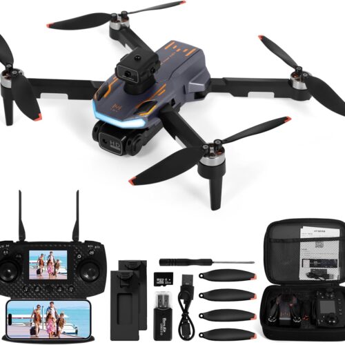 71GAzlGPaPL._AC_SL1500_.jpg Drone avec camera, Moteur sans balais FPV Drone avec ecran 2.4 inch adulte, Auto-Hover, Controle gestuel, 32GB SD Card with Card Rea