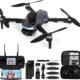 Drone avec camera, Moteur sans balais FPV Drone avec ecran 2.4 inch adulte, Auto-Hover, Controle gestuel, 32GB SD Card with Card Rea