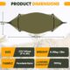 NATUREFUN Hamac de camping ultra-leger Hamac en filet anti-moustiques Capacite de charge de 300 kg, nylon de parachute respirant a
