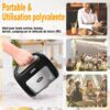 YASHE Appareil a gaufre, 750W Gaufrier Electrique, Machine a Gaufre pour 2 Gaufres, Plaques Antiadhesives, Temperature Automatique,