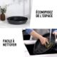 Fadware Lot de 3 poeles - 20 24 28 cm - Avec poignee amovible - Pour tous les types de feux dont induction - Revetement anti-adh