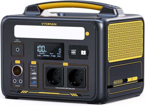 VTOMAN Jump 600X Portable Electric Station 600W - 299Wh Portable Electric Generator LiFePO4 Battery Generator, Dual PD 60W Typ-C Out