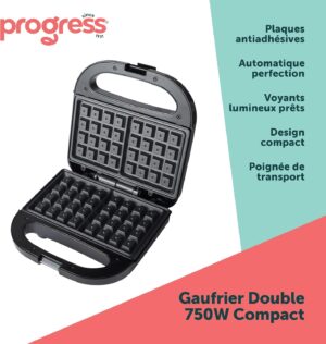 Grille-pain double Progress EK5852P plaques antiadhésives