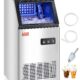 VEVOR Ice Cube Maker with 54.5kg24h Production Capacity and 12.7kg Storage Capacity, 36 Ice Cubes in 15 Minutes, LED Digital Displa