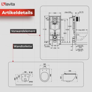Grohe Rapid SL WC Wall Unit with Actuator Plate Lavita Wall Toilet without Flush System Toilet Seat with Soft-Close Soft-Close M