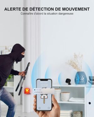 AOBOCAM Spy Camera, WiFi 1080P Bluetooth Mini Surveillance Camera IndoorOutdoor Wireless with Discrete WiFi Remote Recording, Mini