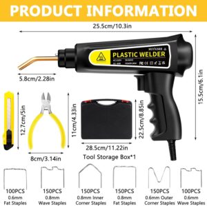 Soudeuse plastique MOYKSRR 80W – Kit 800 agrafes (6 types)