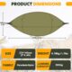 NatureFun Hamac ultra-leger de voyage Camping 300 kg Capacite de charge,(275 x 140 cm) respirante, nylon a parachute a sechage rap