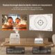 Aurzen Boom 4-in-1 Mini Video Projector with Google TV, Support 4K, Home Cinema Outdoor Projector, 20W Dolby Audio, 500 ANSI, ToF
