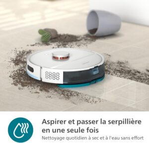 Philips Serie 2000 Aspirateur-Robot - Aspiration et Lavage Simultanes, Boost Tapis, Navigation LDS, Application Homerun, 2700 Pa, 13