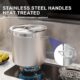 TAIMIKO Marmite Traiteur Chef Traiteur Ø28mm hauteur de 28cm 17L Couvercle en acier inox (17L)
