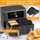 2 Pieces Moule Gaufre Air Fryer pour Ninja AF400EU, AF451EU et SL400EU, Moule Silicone Patisserie Accessoires Air Fryer, Moule Gatea