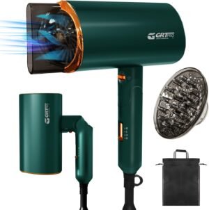 Sèche-cheveux voyage pliable ionique 2200W + diffuseur