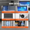 VEVOR Commercial Ice Maker 41kg24h Ice Preparation Device 45 Ice Cube Trays Storage Capacity 11kg Auto Cleaning Without Freestandin