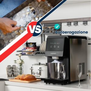Machine à glaçons COSTWAY Nugget Ice 27 kg/24h autonettoyante