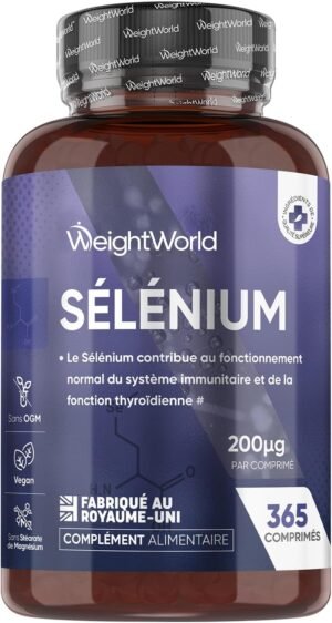 Selenium 200mcg, L Selenomethionine, 365 Comprimes Vegan (1 An), 1 Comprime Tous Les 2 Jours, Selon L'EFSA, Le Selenium Contribue a