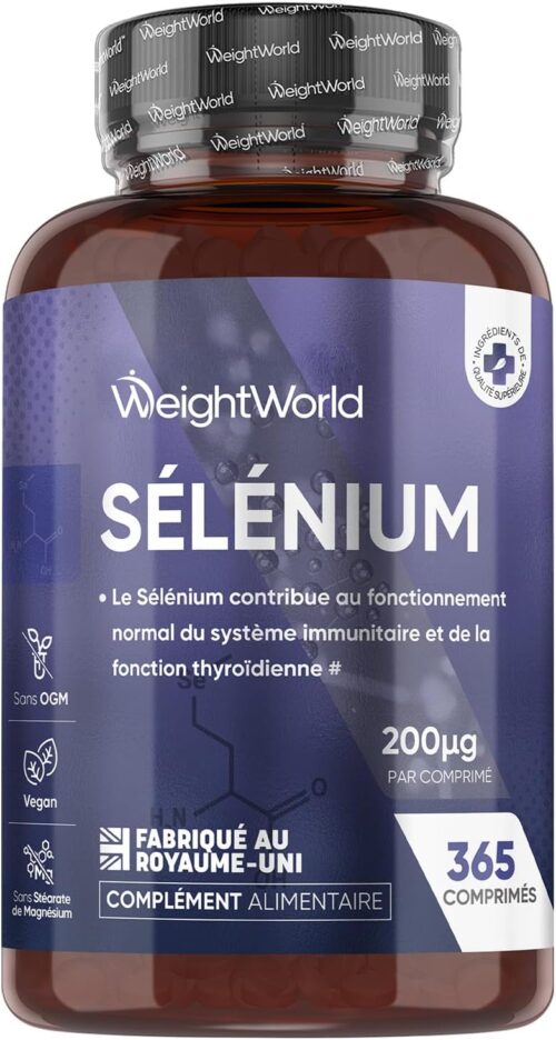 Selenium 200mcg, L Selenomethionine, 365 Comprimes Vegan (1 An), 1 Comprime Tous Les 2 Jours, Selon L'EFSA, Le Selenium Contribue a