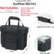Sac de station d'alimentation portable compatible avec ECOFLOW DELTA 2, sac de transport avec sangles pour station d'alimentation, h