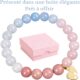 Bracelet pierre naturelle future maman - Breloque pied dorée