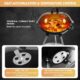 SunJas Barbecue a Charbon Rond, BBQ Mobile Barbecue Grill Portable de Jardin, avec Couvercle et 2 Roues - 46 44 70cm