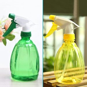 Gentpovth 3 Pieces 500ML Flacon Spray Bouteilles Vide Rechargeable (Jaune-vert-bleu)