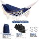 ANYOO Hamac de Jardin Exterieur Coton Hamac a Pampilles Macrame avec Sangles d'arbre, Hamac Compact Portable avec Sac de Transport p