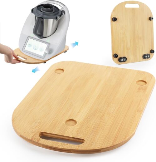 Planche pour Thermomix TM6 TM5 bois, roulettes, poignée