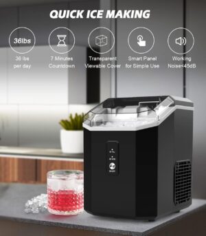 Machine à glaçons glace pilée auto-nettoyante 16 kg/24 h