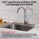 Mitigeur de cuisine inox 360° double tuyau eau chaude/froide