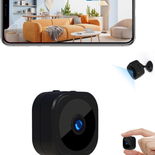AOBOCAM Spy Camera, WiFi 1080P Bluetooth Mini Surveillance Camera IndoorOutdoor Wireless with Discrete WiFi Remote Recording, Mini