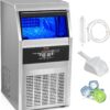 VEVOR Commercial Ice Maker 41kg24h Ice Preparation Device 45 Ice Cube Trays Storage Capacity 11kg Auto Cleaning Without Freestandin