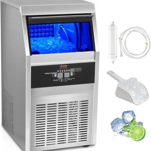 71Ifox0JAL._AC_SL1500_.jpg VEVOR Commercial Ice Maker 41kg24h Ice Preparation Device 45 Ice Cube Trays Storage Capacity 11kg Auto Cleaning Without Freestandin