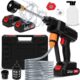 Nettoyeur Haute Pression, Nettoyeur Haute Pression sans Fil avec Buse 6 en 1, Nettoyeur Haute Pression Batterie avec 5M Tuyau, Pot e