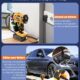 AUTDER Portable Air Compressor, Car Tyre Inflator, Max 180 PSI12.4 Bar, Wireless Car Compressor with 21V and 12V DC Battery, for Ca
