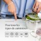 FLORINA Faitout Inox (1,3 l) I Diametre de 14 cm I Marmite Inox OLIVER I Casserole Acier Inoxydable avec Couvercle en Verre I Faitou