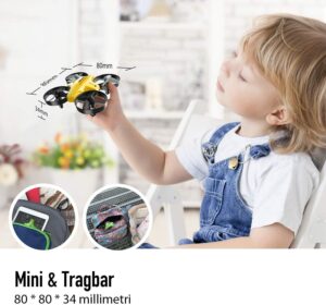 ATOYX Mini drone quadricoptere pour enfants et debutants, quadcoptere telecommande d'interieur avec retournement en 3D,Mode sans tet