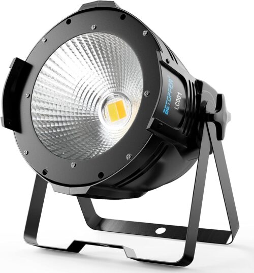 BETOPPER 100W COB Eclairage de Scene Lumiere dj DMX Par Projecteur Soiree avec lumineux Blanc Eclairage a Effet Stroboscopique pour