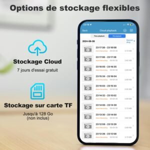 Caméra PTZ GENBOLT ext PoE 2.45GHz double vue nuit couleur