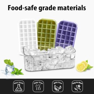 Bac à glaçons 64 glaçons carrés avec couvercle sans BPA